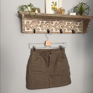 F21 Gingham Plaid Skirt